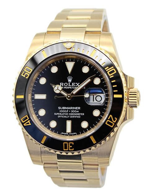 rolex sub yellow gold|rolex submariner black gold price.